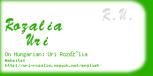 rozalia uri business card